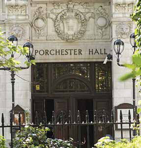Porchester Hall, photographed for the UK Prasadi Yatra Guidebook