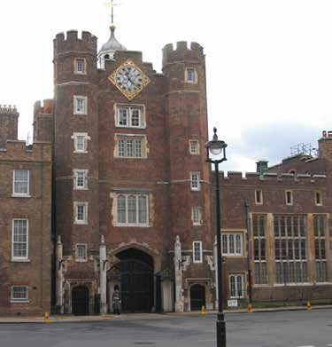 St James's Palace, photographed for the UK Prasadi Yatra Guidebook