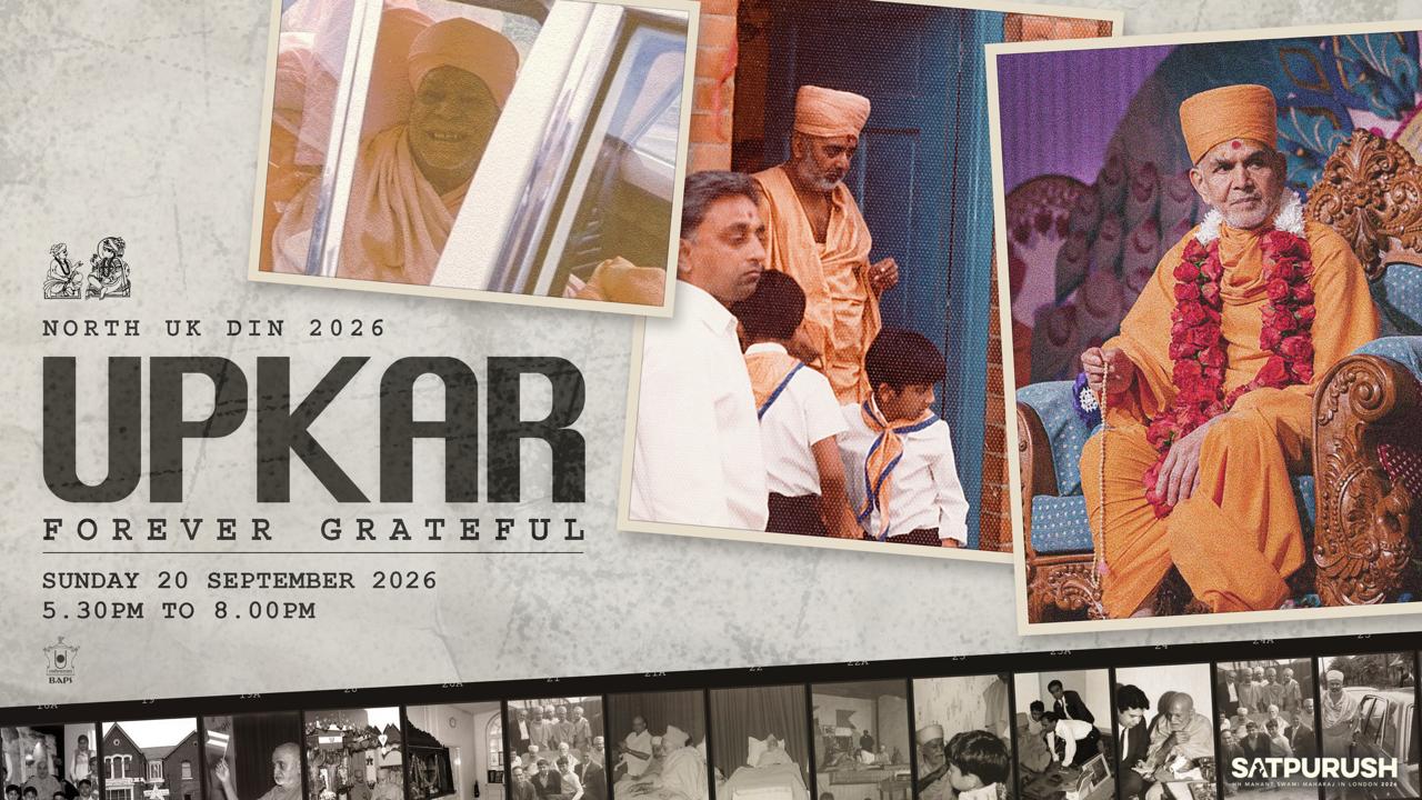 North UK Din 2026 poster: Upkar, Forever Grateful, Sunday 20 September 2026